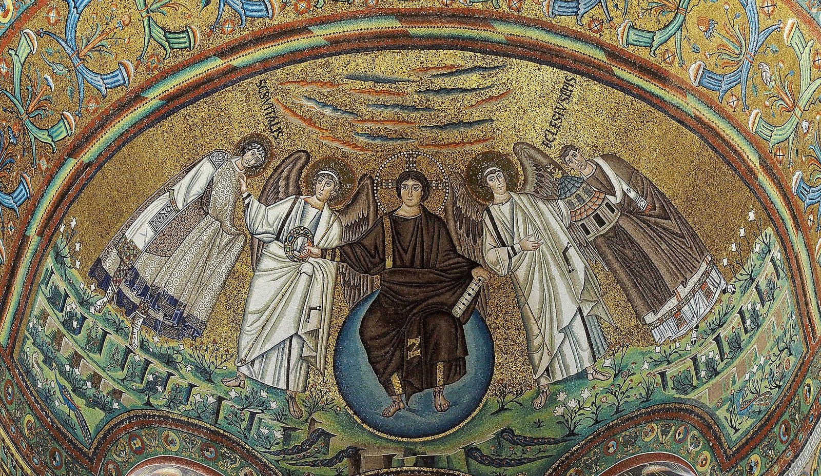 The mosaics of the apse of the basilica of San Vitale