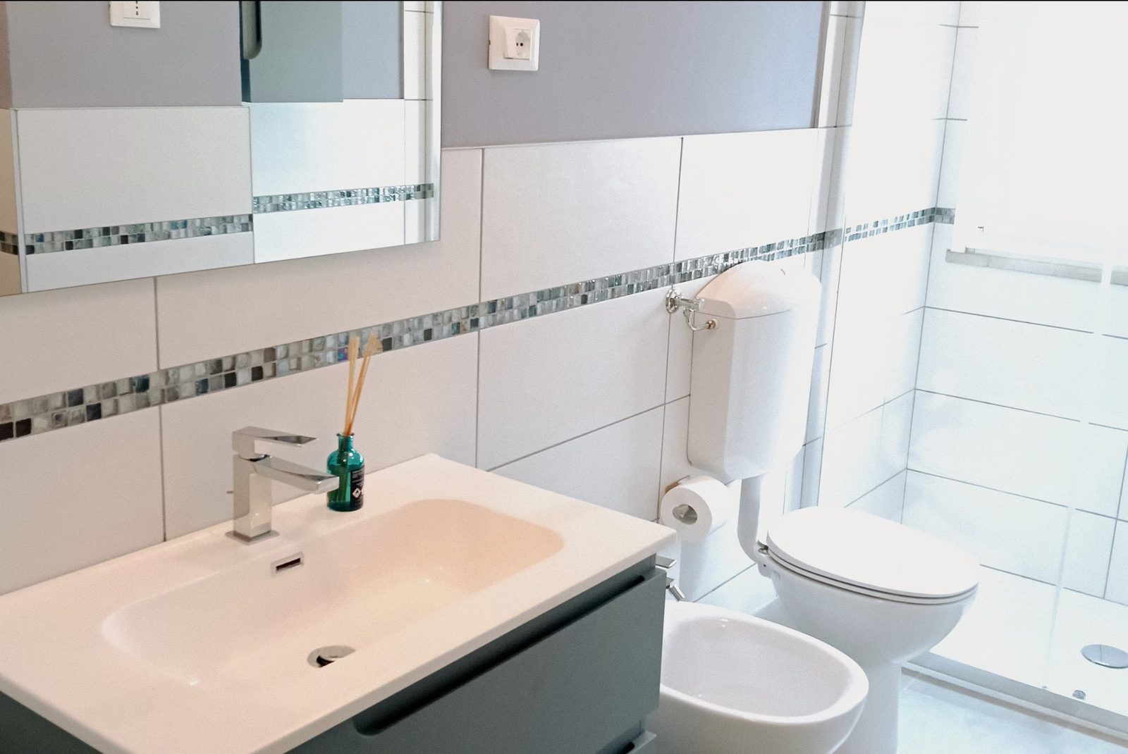 Il bagno riservato alla Stanza Tramonto